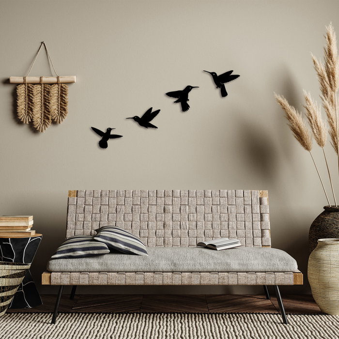 Wallity Birds - 292 Accesorio de Pared de Metal Negro